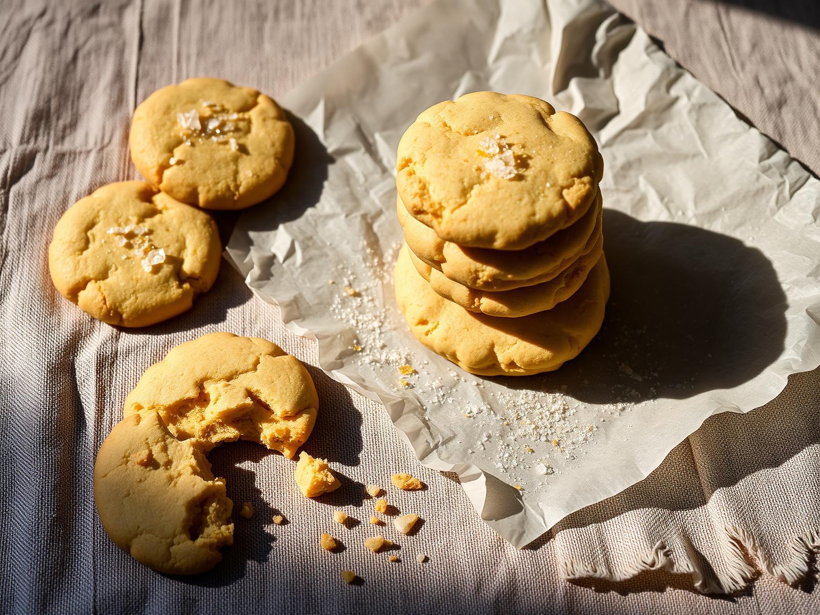 Olive oil shortbread with sea salt — Baking recipe